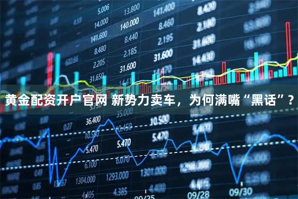 黄金配资开户官网 新势力卖车，为何满嘴“黑话”？