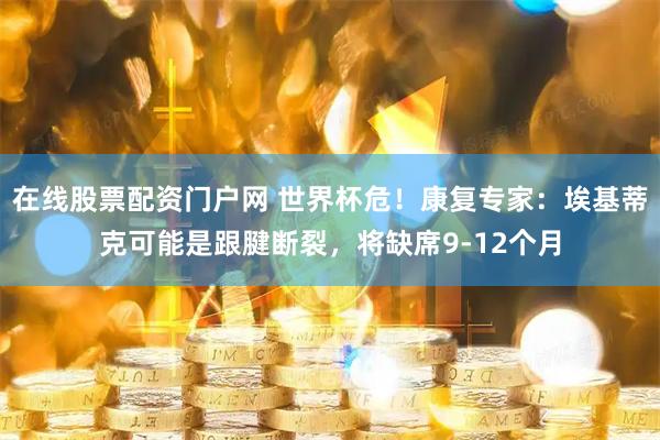 在线股票配资门户网 世界杯危！康复专家：埃基蒂克可能是跟腱断裂，将缺席9-12个月